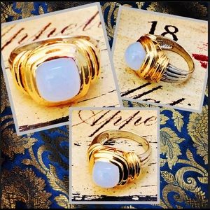 Designer Vintage Peter Brams 14k Sterling Ring